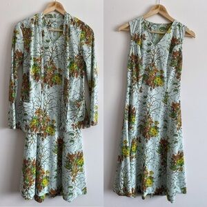 Vintage Homemade A-Line Dress and Jacket Set